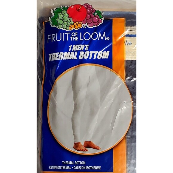 FOTL Mens Thermal Pants Bottoms Navy XL Waffle Fruit Loom Long Johns NOS - Picture 2 of 5